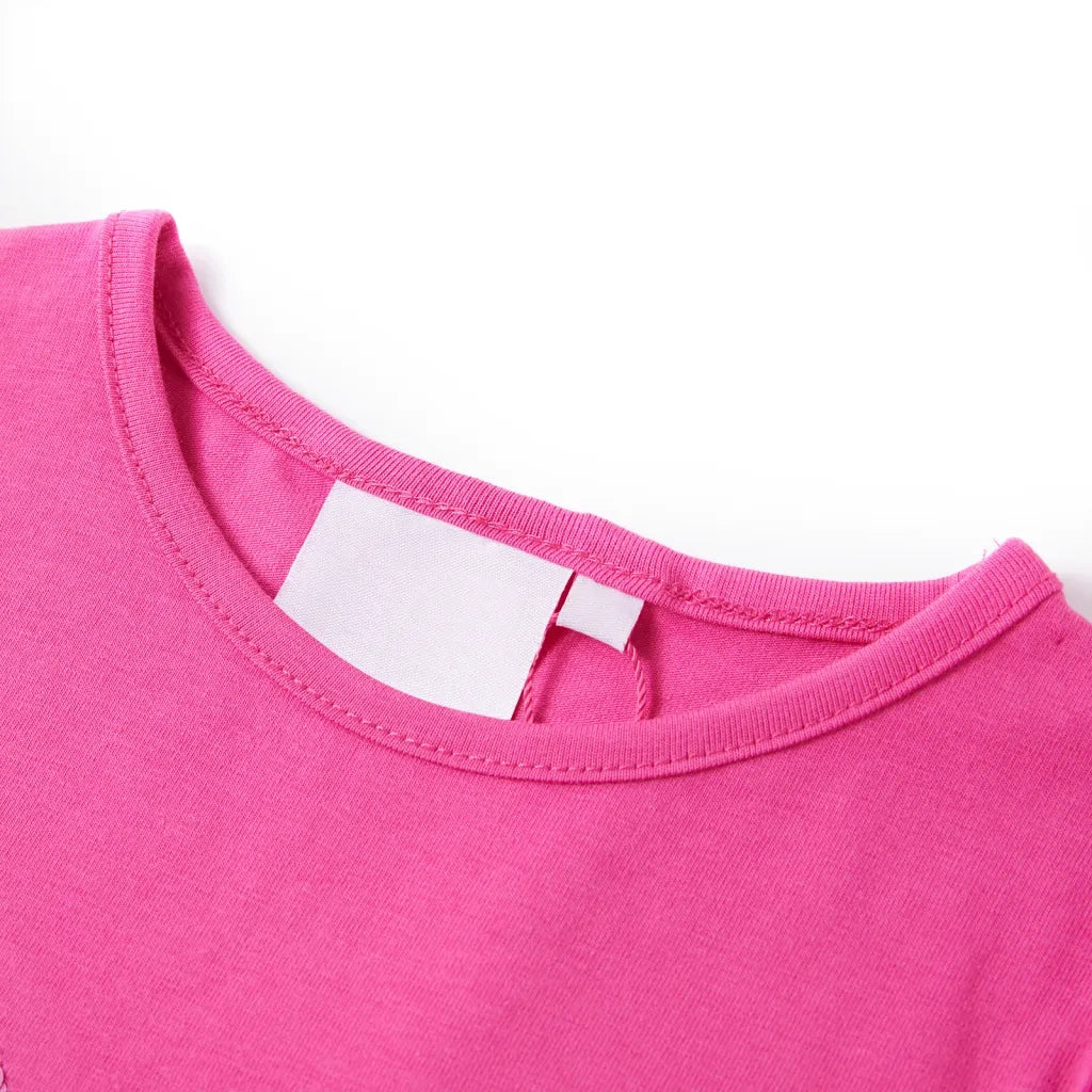 Maglietta da Bambina Maniche Aletta Rosa Scuro 116 10841