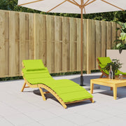 Cuscino per Lettino Verde Intenso 186x58x4 cm in Tessuto Oxford 314169