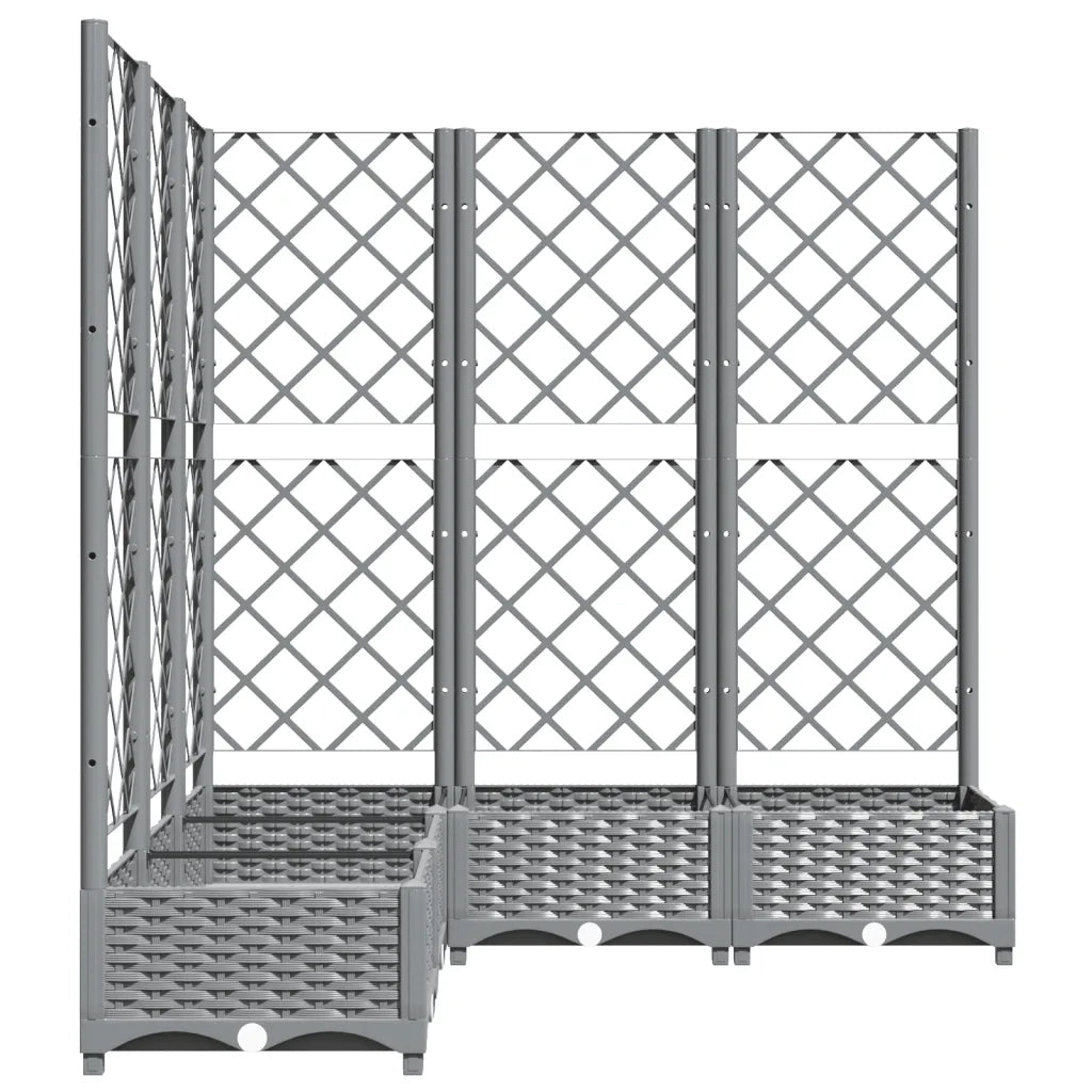 Fioriera Giardino e Graticcio Grigio Chiaro 120x120x121,5cm PP