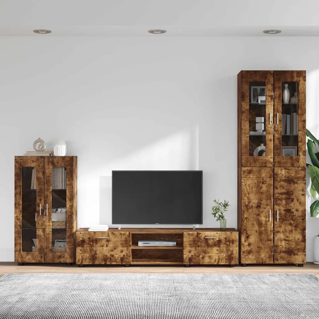 Set mobile TV con cassetto FLORIN Rovere fumé Legno multistrato