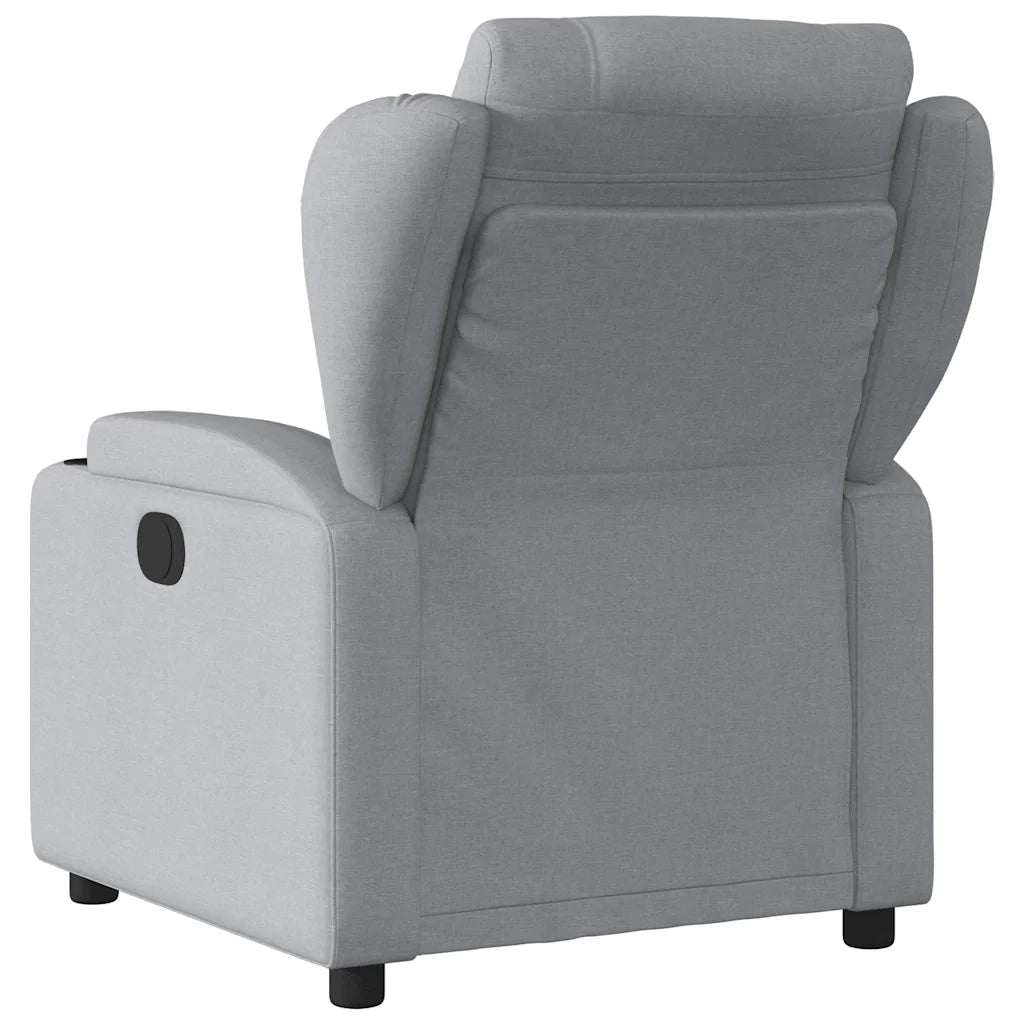 Divano Sedia-Poltrona Reclinabile Massaggio Elettrica Grigio Chiaro Tessuto 788201