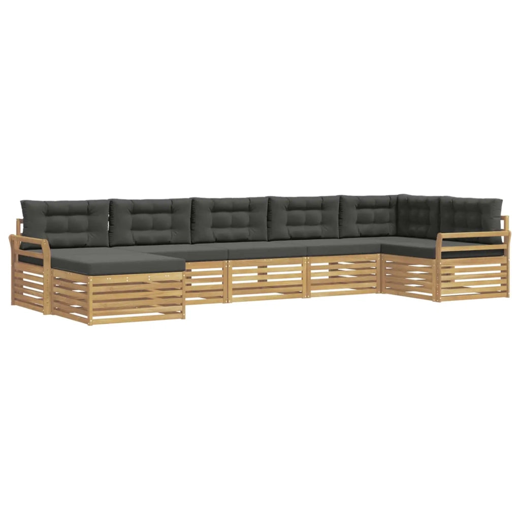 Set di divani da esterno con cuscino 7 pcs Bianco e Antracite 3390847