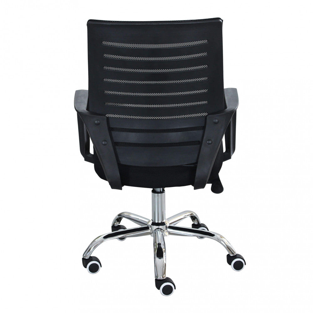 Poltrona da Ufficio Lucy 56x58x94/104 h cm in Poliuretano Nero