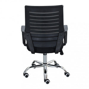 Poltrona da Ufficio Lucy 56x58x94/104 h cm in Poliuretano Nero