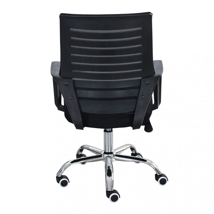 Poltrona da Ufficio Lucy 56x58x94/104 h cm in Poliuretano Nero