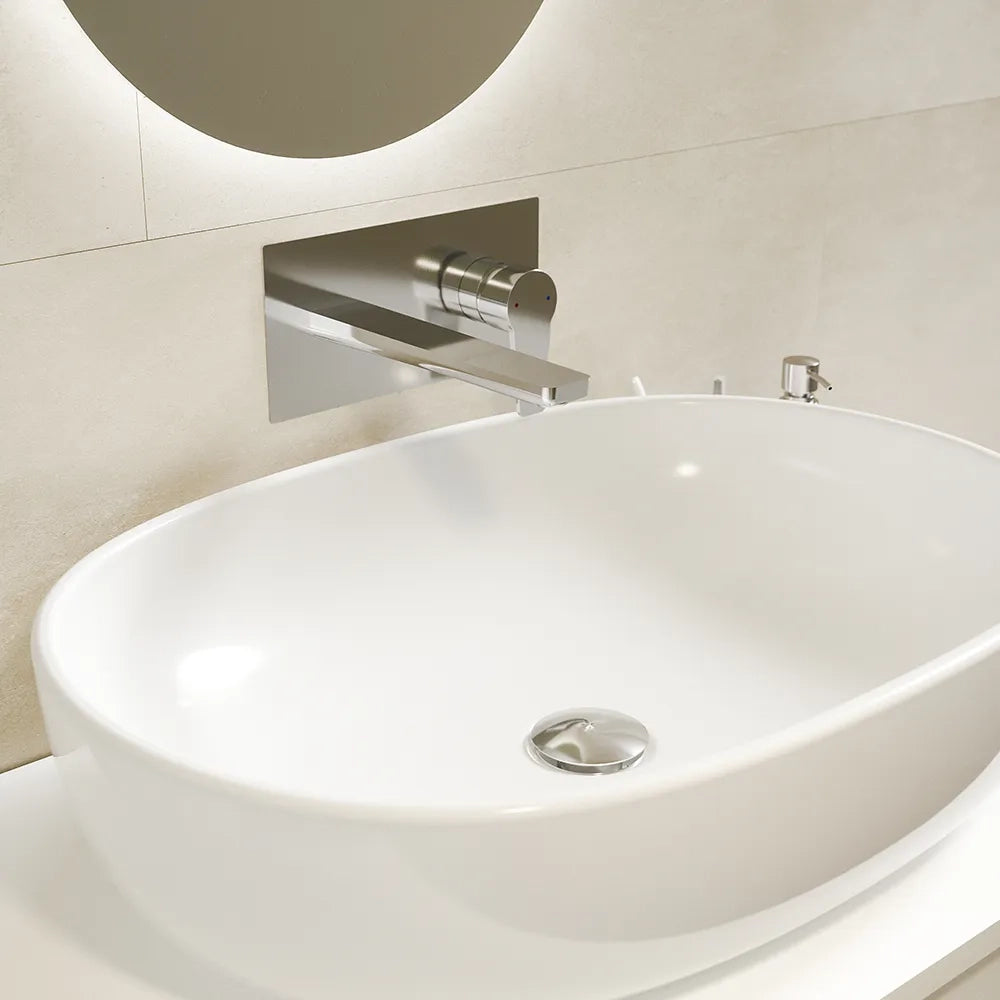 Set miscelatori: lavabo ad incasso bidet senza scarico e incasso doccia c/deviatore cromato | Jane