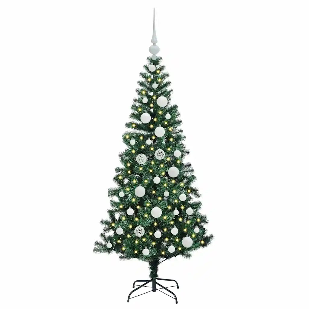 Albero di Natale Artificiale-Albero Natalizio con luci integrate Verde 120 cm 633521
