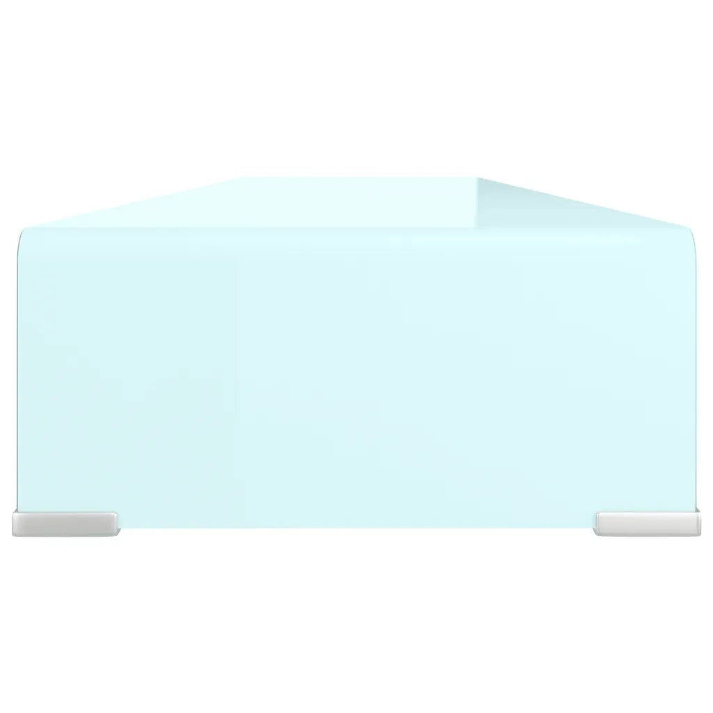 Mobile/Rialzo Porta TV in Vetro Bianco 120x30x13 cm cod mxl 33847