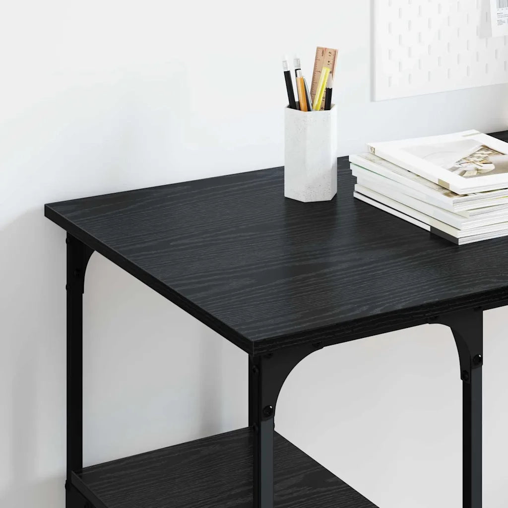 Scrivania Rovere Nero 140 x 50 x 75 cm Legno multistrato