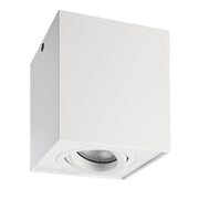 DATO Faretto soffitto plafoniera quadrata LED GU10 diffusore orientabile luce ingresso corridoio cucina bagno negozio 230V BIANCO