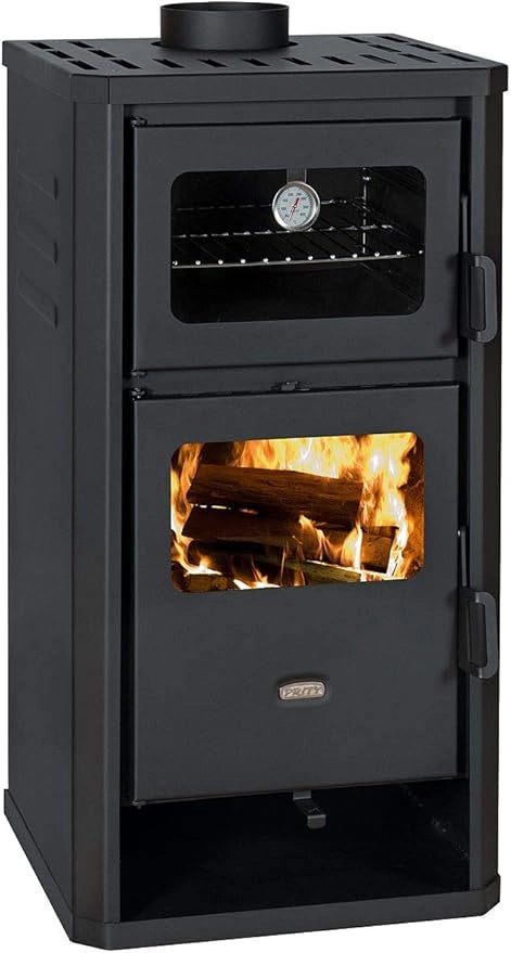 Stufa a Legna con Forno Cucino Camino a Combustibile Solido Prity FM D 12kw