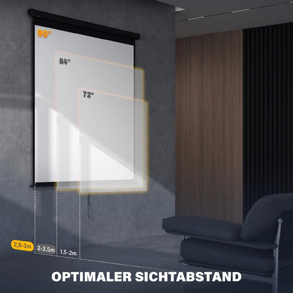 Schermo per Proiettore 178x178 cm ¨C Xylo ¨C 99 pollici formato 1:1 HD 4K
