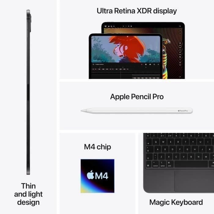 Apple - iPad Pro (2024) - 13 - WiFi - 256 GB - Nero siderale