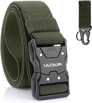 Cintura tattica per uomo con chiusura rapida - 38 cm canapa nylon - cintura militare con regolazione 125 cm