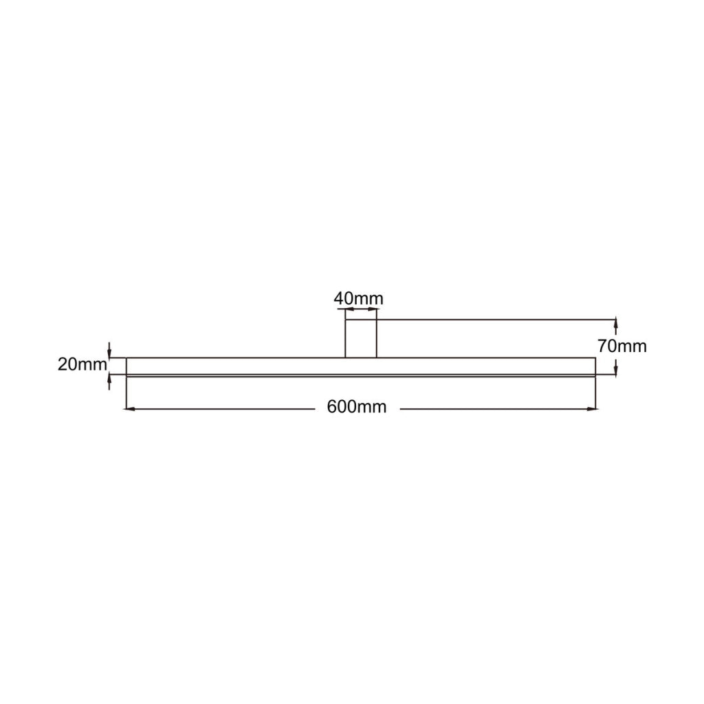 Applique bagno Nevada L LED 20W nera IP44 Light Prestige