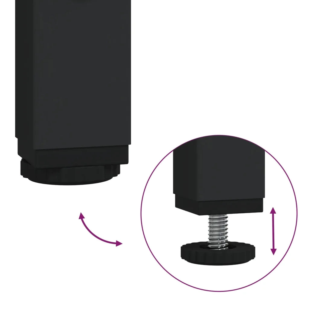 Tavolino Nero 40x30x75 cm in Legno Multistrato 825797