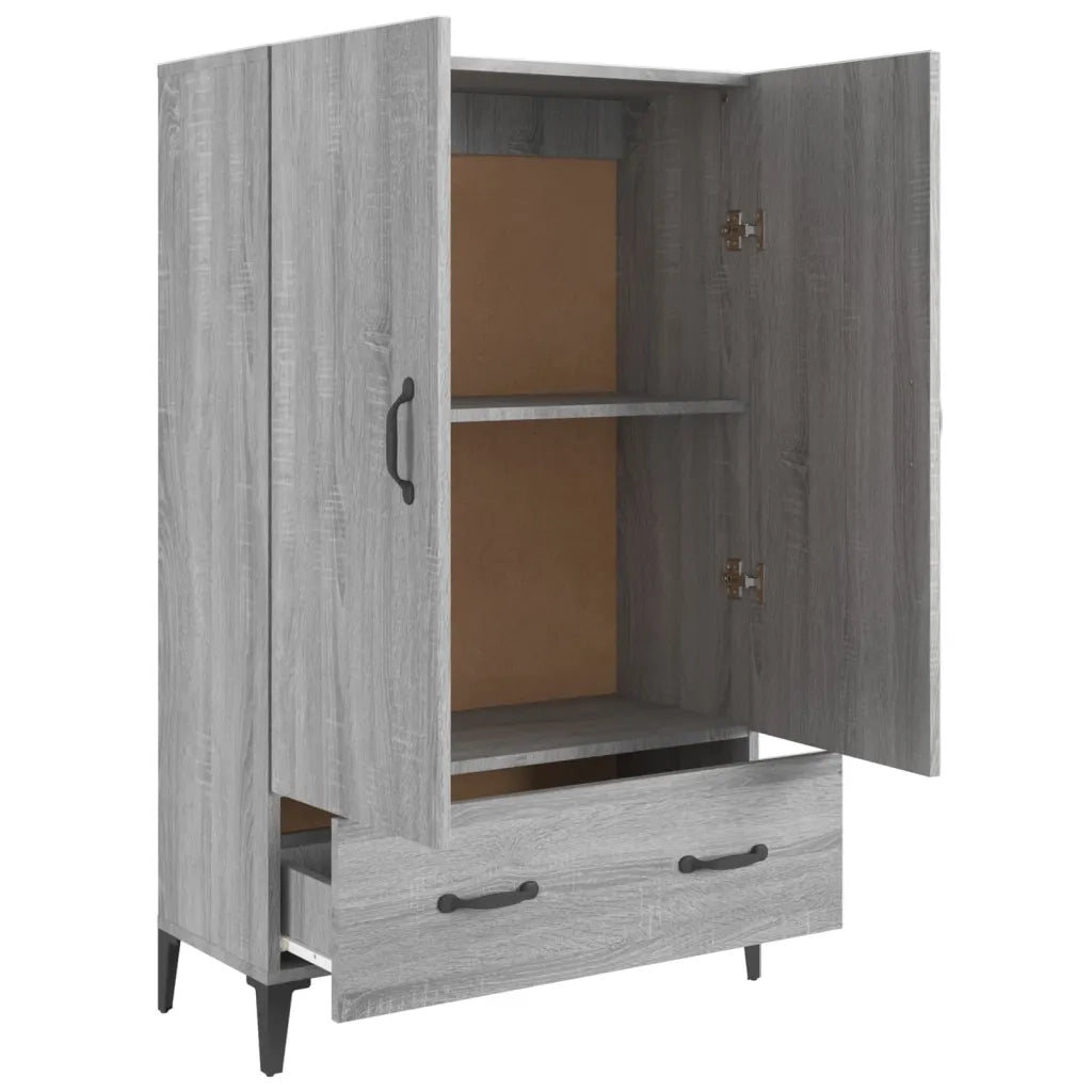 Credenza Grigio Sonoma 70x31x115 cm in Legno Multistrato 817475