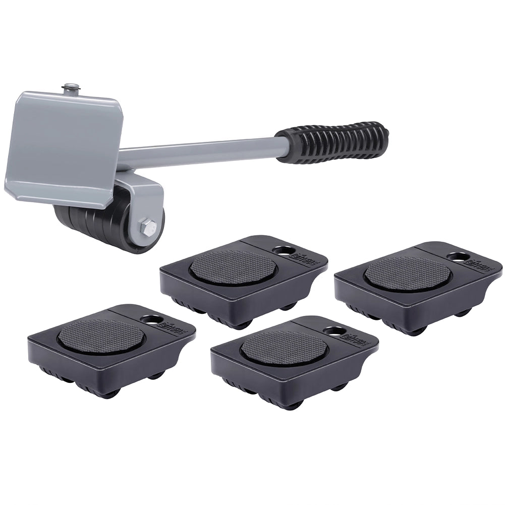 Set Ruote Sposta Mobili Pesanti con Asta Cambio Sollevamento Divano Tavolo