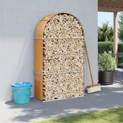 Portaceppi Effetto Legno 120x45x210 cm in Acciaio Zincato 364582