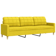 Divano | Divano da soggiorno | Sofa a 3 Posti Giallo 210 cm in Tessuto