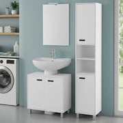 Set bagno con mobile sottolavabo 60 cm e colonna bianco Fast