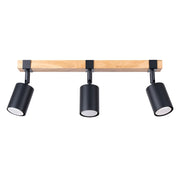 Spot soffitto nordico triplo nero 3xGU10 10W Nordal
