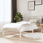 Giroletto-Struttura Letto Bianco in Legno Massello di Pino 100x200 cm 177230