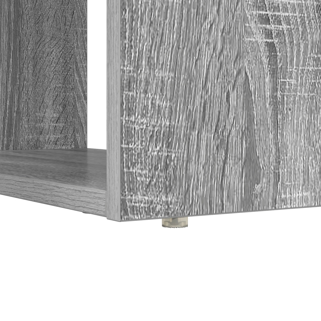 Scrivania con Spazio di Archiviazione Grigia Sonoma 113x54x120 cm Legno Ingegnerizzato