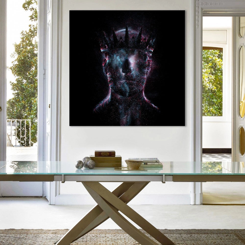 ALIEN Abstraction 102 - Quadro Canvas su telaio in legno Misura: 100x100 cm