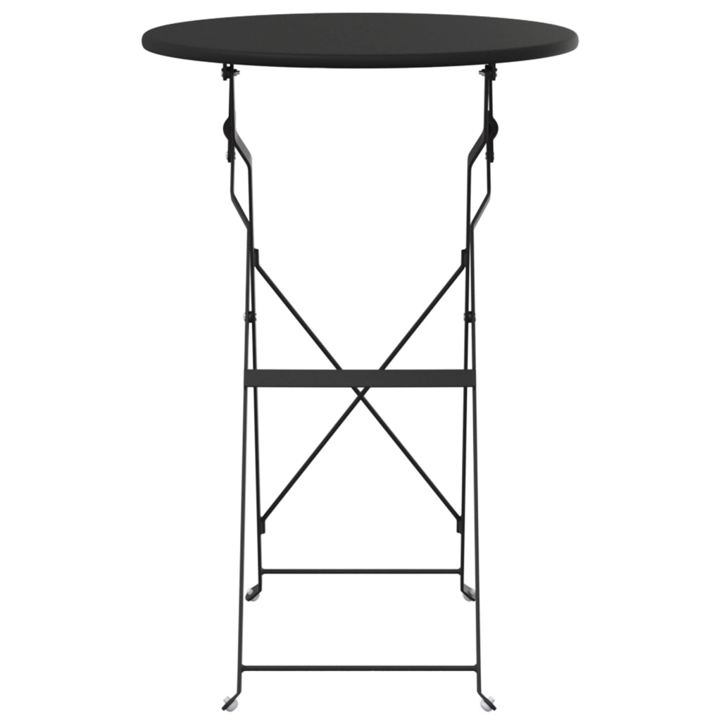 Tavolo da bistrot pieghevole Antracite Ã˜50x71 cm in Acciaio verniciato