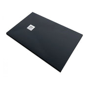 Piatto doccia marmoresina gelcoat pieno antracite grafite nero h.2,8cm Doliso Elostone 80x80  cm