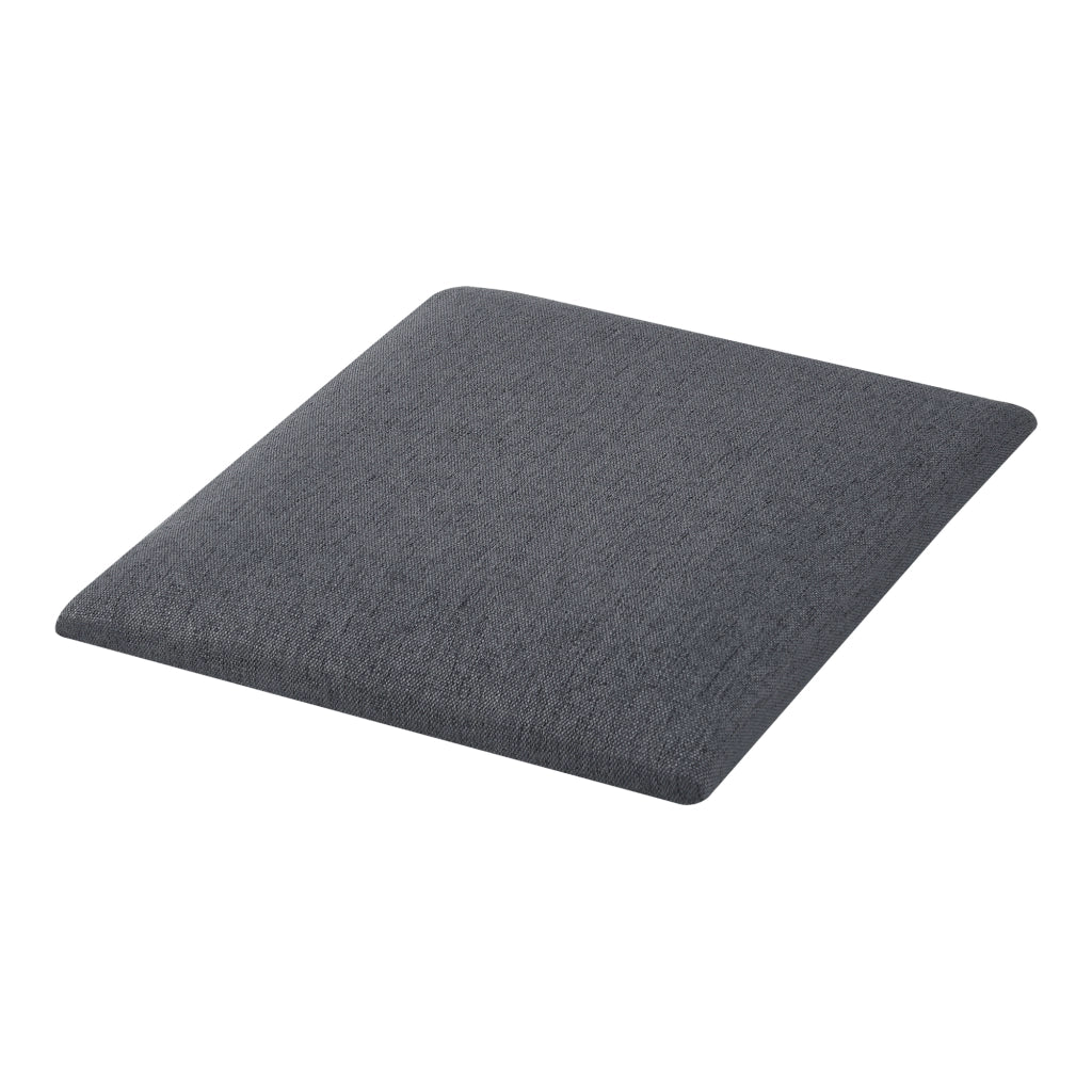 Set Carpino di 4 Pannelli Murali Imbottiti Rivestiti in Tessuto Grigio Scuro 30x30 cm [neu.haus]