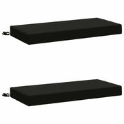 Cuscini per Panchina a 2 Pezzi SOEST 2 pz 100% Poliestere Nero 949575