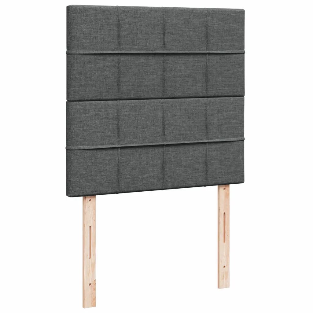 Giroletto a Molle con Materasso Grigio Scuro 100x200 cm Tessuto 3290400