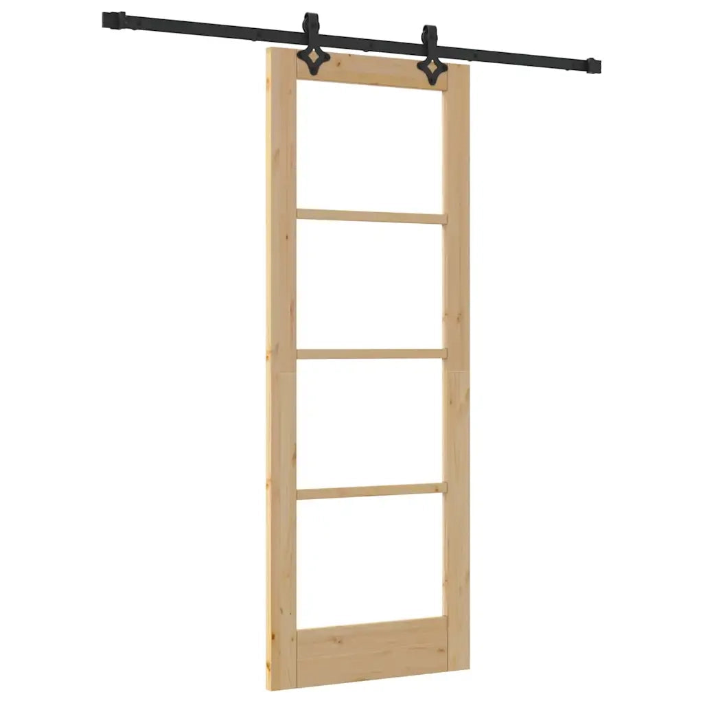 Porta scorrevole ORKDAL Naturale e Nero 73,5 x 198,5 cm 3332155