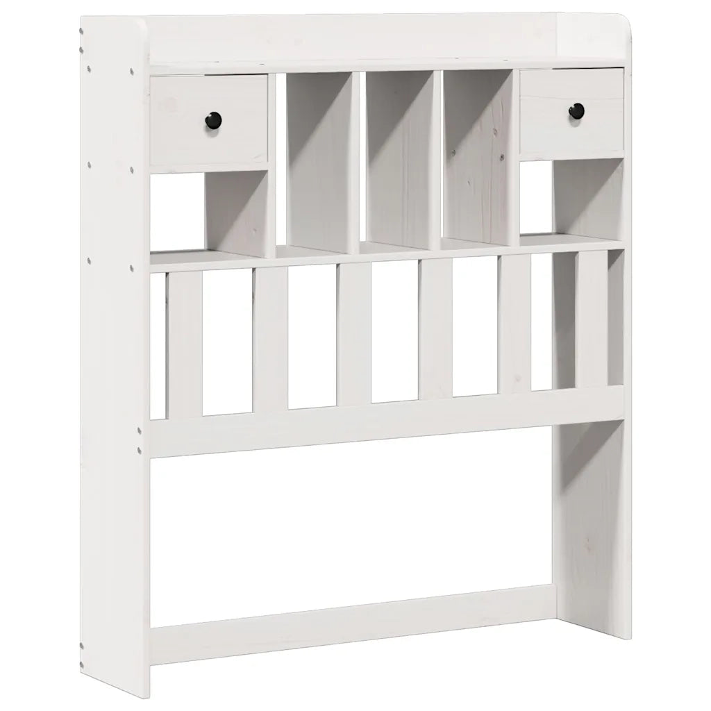 Letto Libreria senza Materasso Bianca 90x200 cm Legno di Pino 3308970