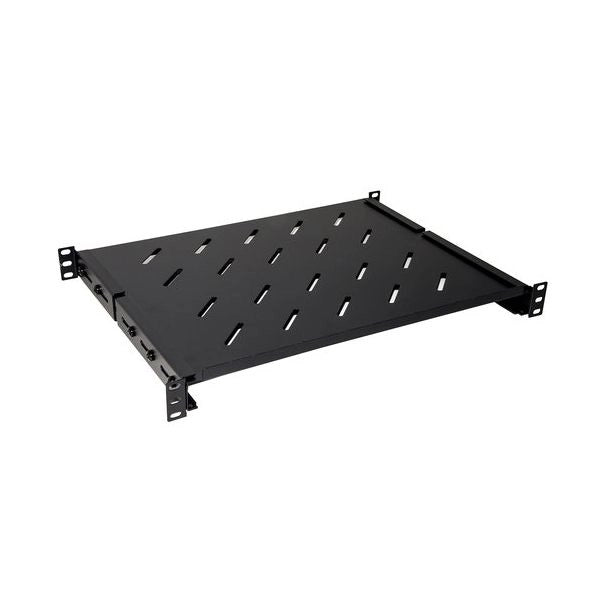 Ripiano universale link per armadio rack 19 allungabile 350mm con 4 agganci nero per armadi profondi circa 600 mm - LKRIP350AN