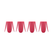 Set 4 sgabelli impilabili in ecopelle, rosa