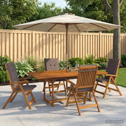 Set da pranzo da giardino 5 pezzi Naturale 3434519