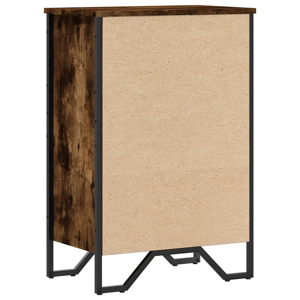 Libreria-Scaffale per Libri-Mobile di Stoccaggio Rovere Fumo 50x31x74,5 cm in Legno Multistrato