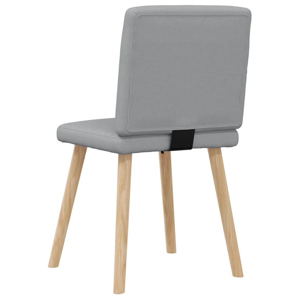 Sedie da Pranzo 4 pz | Sedie da cucina Grigio Chiaro in Tessuto
