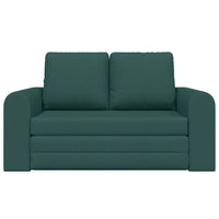 Divano Letto 2-in-1 Verde Scuro 148x71x83 cm Tessuto