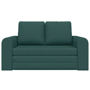 Divano Letto 2-in-1 Verde Scuro 148x71x83 cm Tessuto