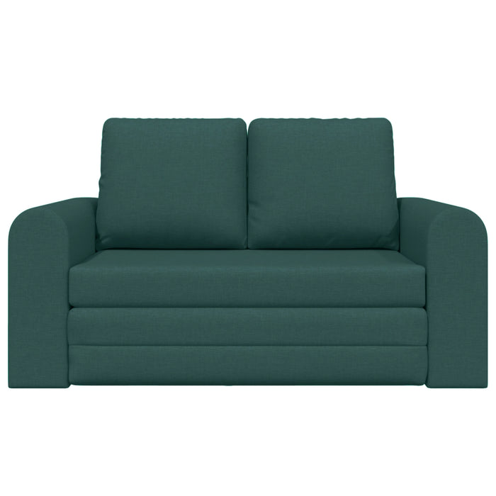 Divano Letto 2-in-1 Verde Scuro 148x71x83 cm Tessuto