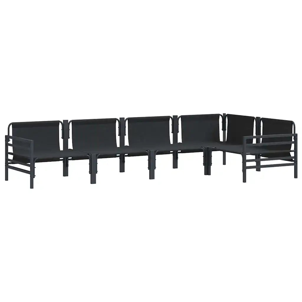 vidaXL Set Divano da Giardino 5 pcs Antracite Acciaio