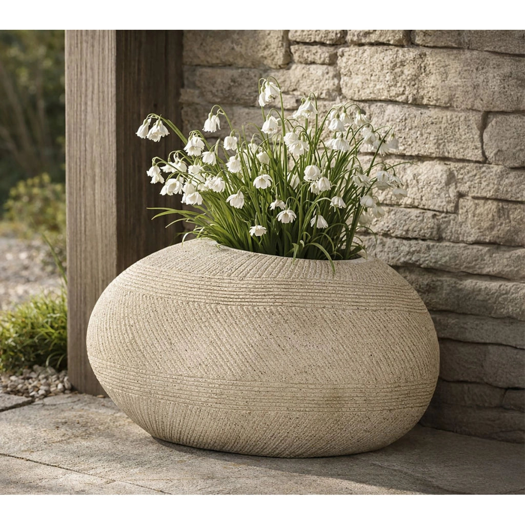 Vaso Decorativo VKH1045, Grigio, Poliresina, 54,5x42,5x30 cm