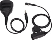 Microfono a spalla con diffusore - 71 mm, microfono manuale per radiocomunicazioni - U94 PTT con clip - compatibile con UV‑5R, BF‑888S, Kenwood TK‑3107, WLN KD‑C1 .
