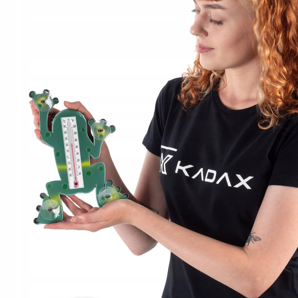 Termometro da finestra per esterni Kadax con ventose e adesivo a forma di rana