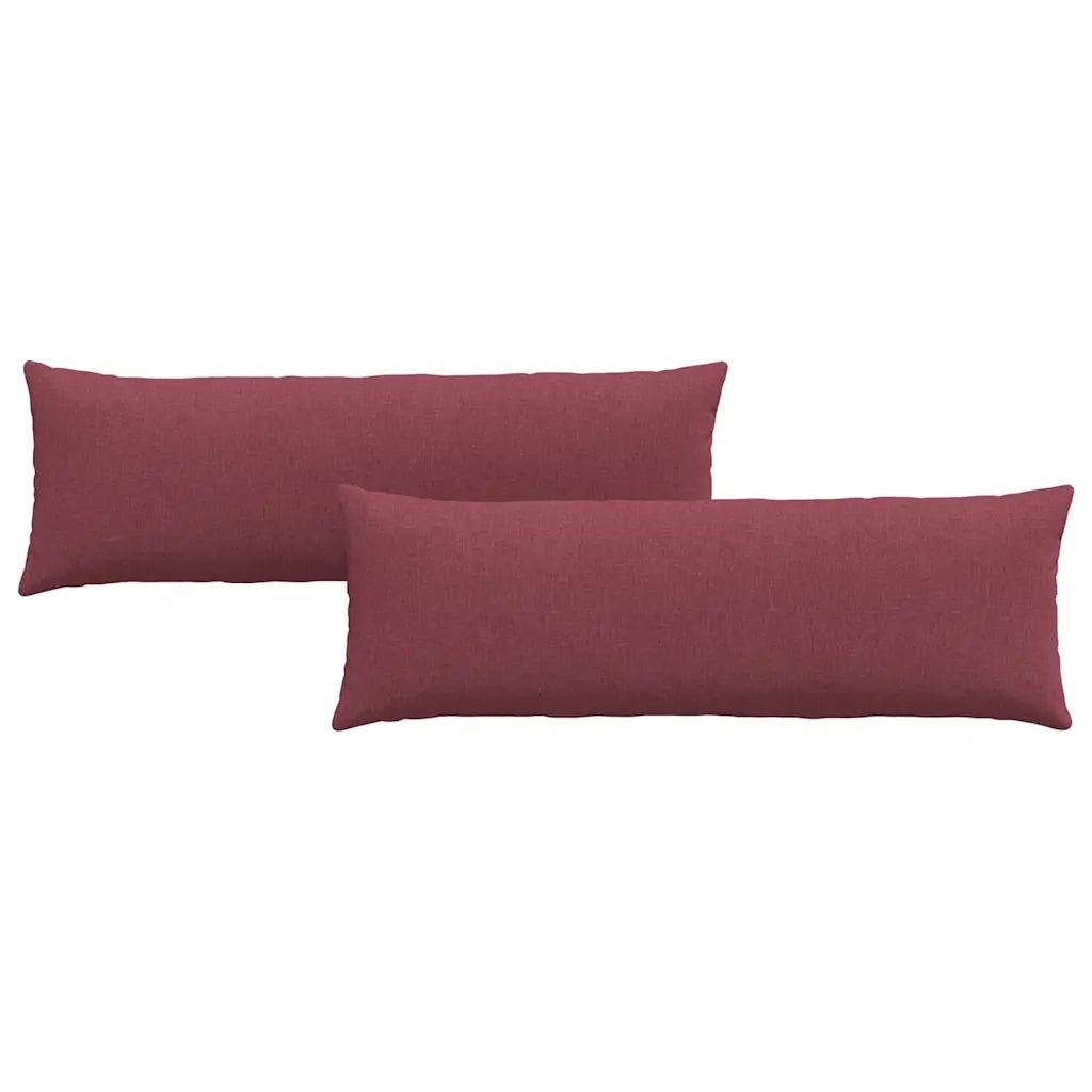 Cuscini da Divano 2 pz | Cuscini per sedie Rosso Vino 120 x 40 cm Tessuto