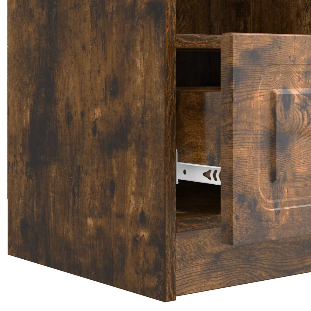 Mobile TV Rovere Fumo 102 x 34,5 x 47 cm Legno ingegnerizzato